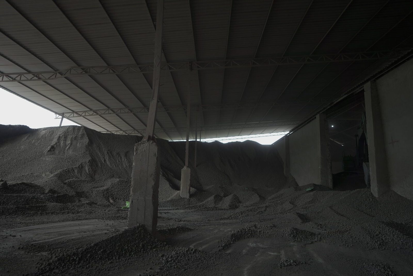 Covered Cement Bag Depot